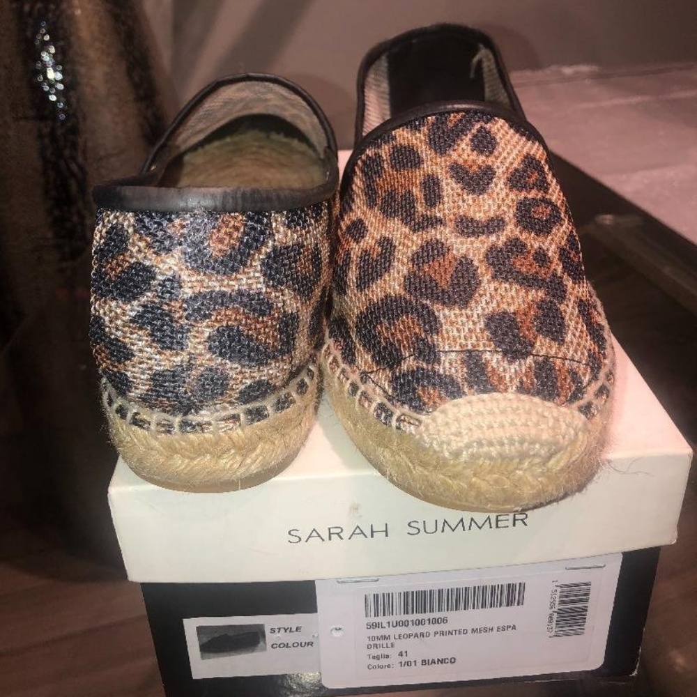 Sarah Summer Leopard Print Espadrilles